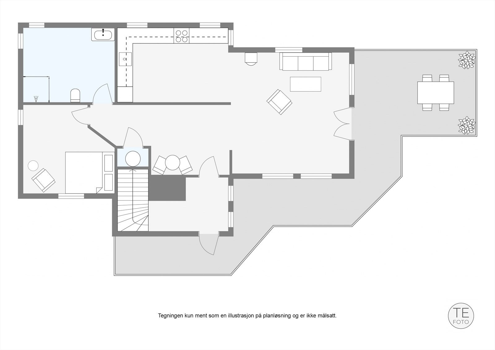 Plantegning 1. etasje. Galleribilde