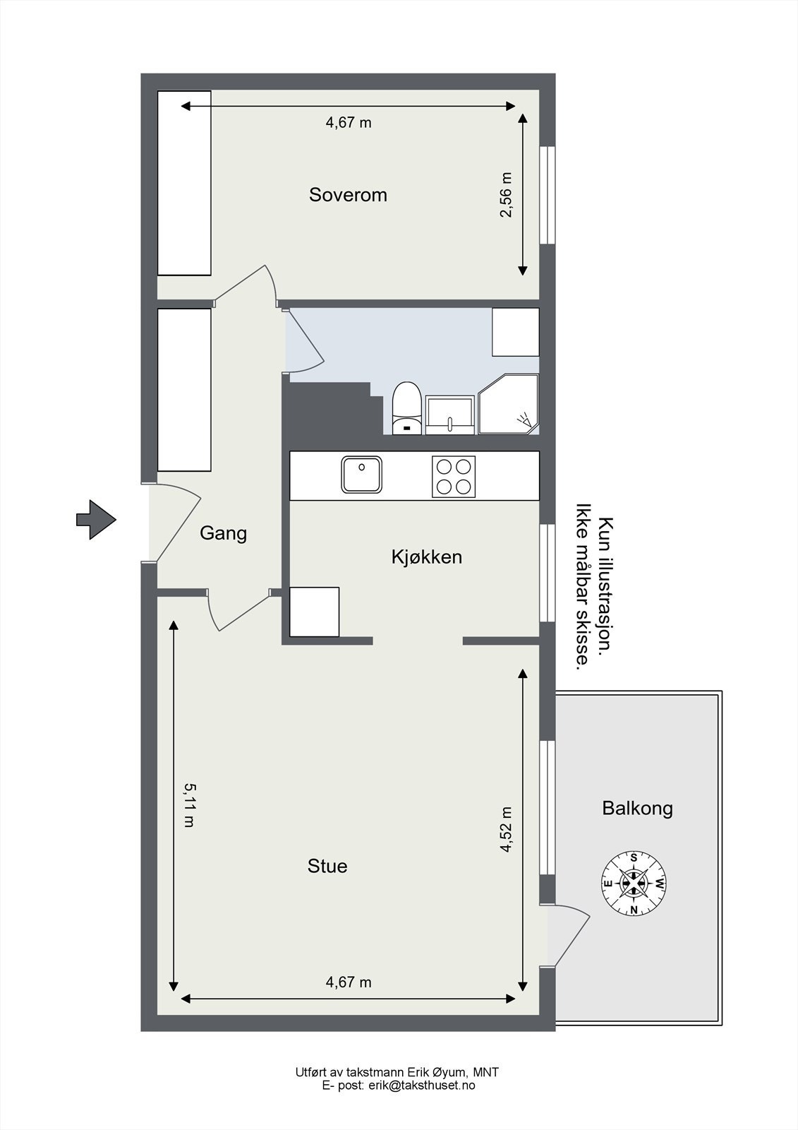Plantegning med mål Galleribilde