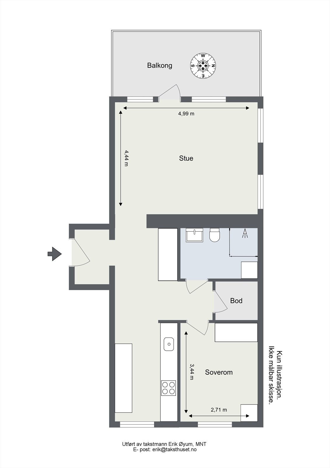 Plantegning med mål Galleribilde