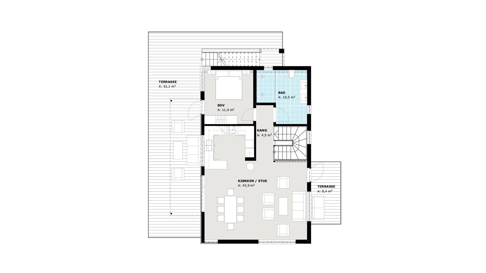 Plantegning 2.etasje Galleribilde