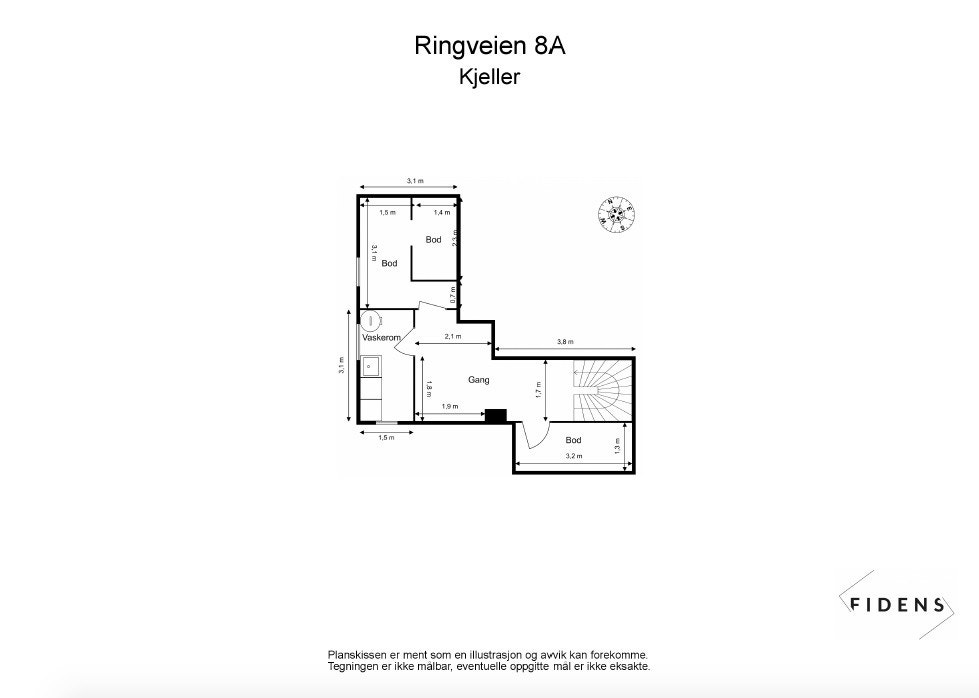 Plantegning kjeller Galleribilde