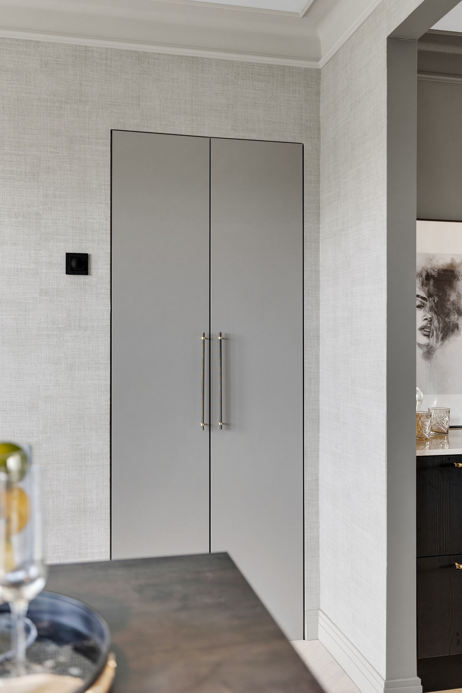 Integrert skap på kjøkkenet Galleribilde