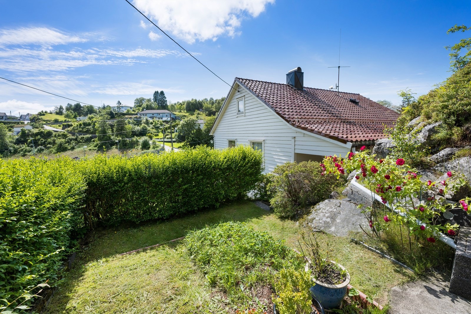 Ved inngangspartiet er det liten urtehage. Galleribilde