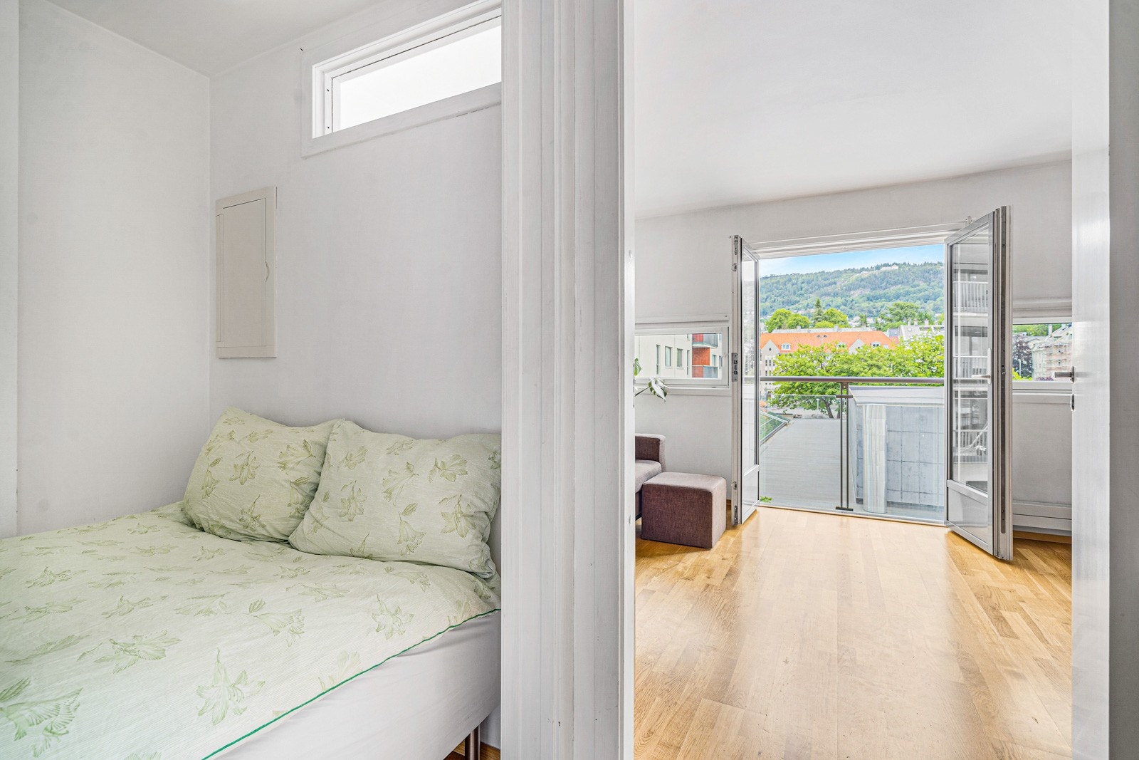 Sovealkove - orginalt tegnet inn som bod/ garderobe i bygnings-tegningene. Galleribilde