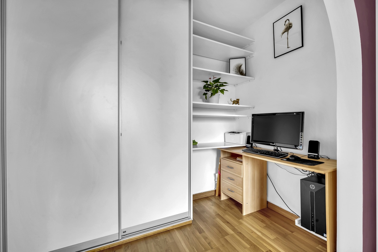 Liten krok til hjemmekontor ved behov. Galleribilde