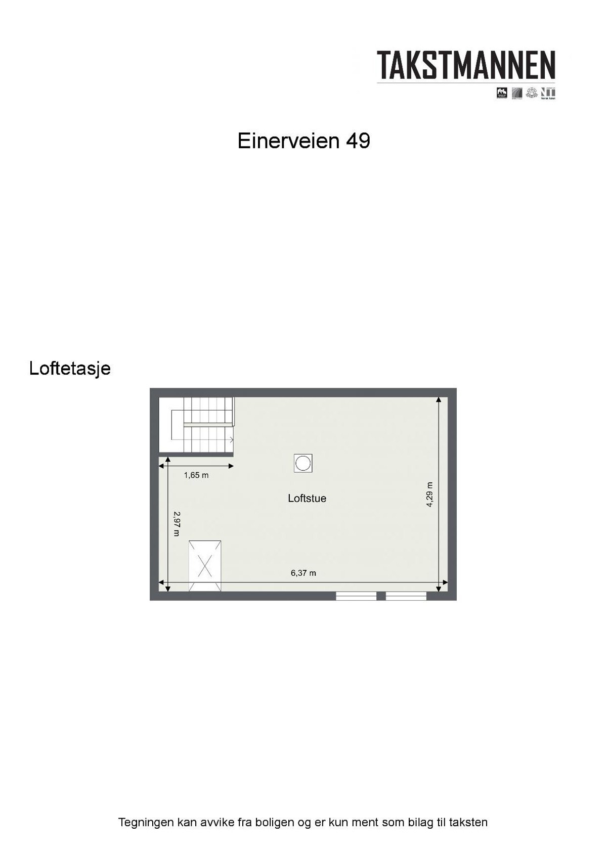 I loftetasjen er det loftsstue/soverom. Mulighet for flere rominndelinger. Ta kontakt med megler for alternativer. Galleribilde