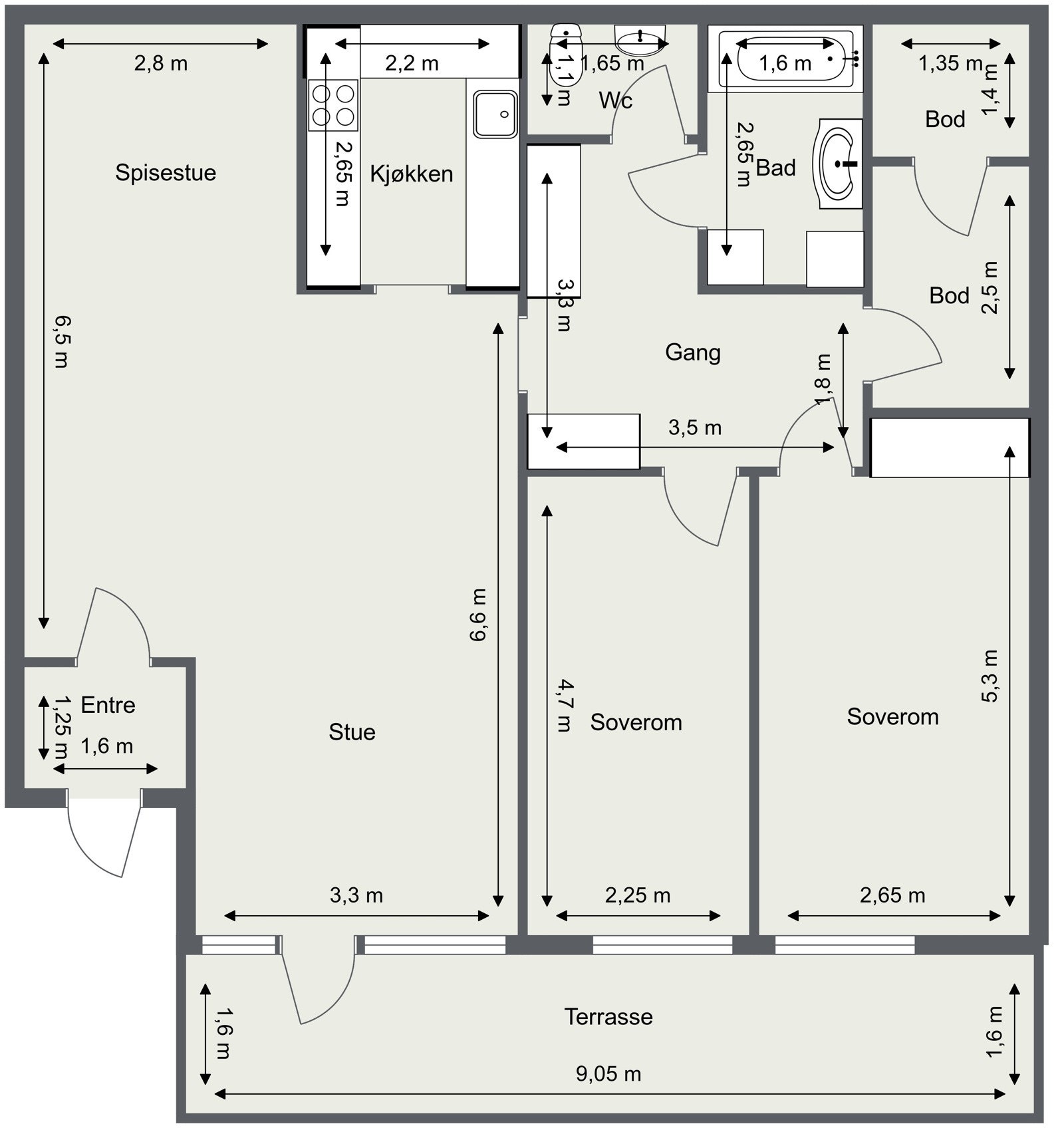 Plantegning. Galleribilde