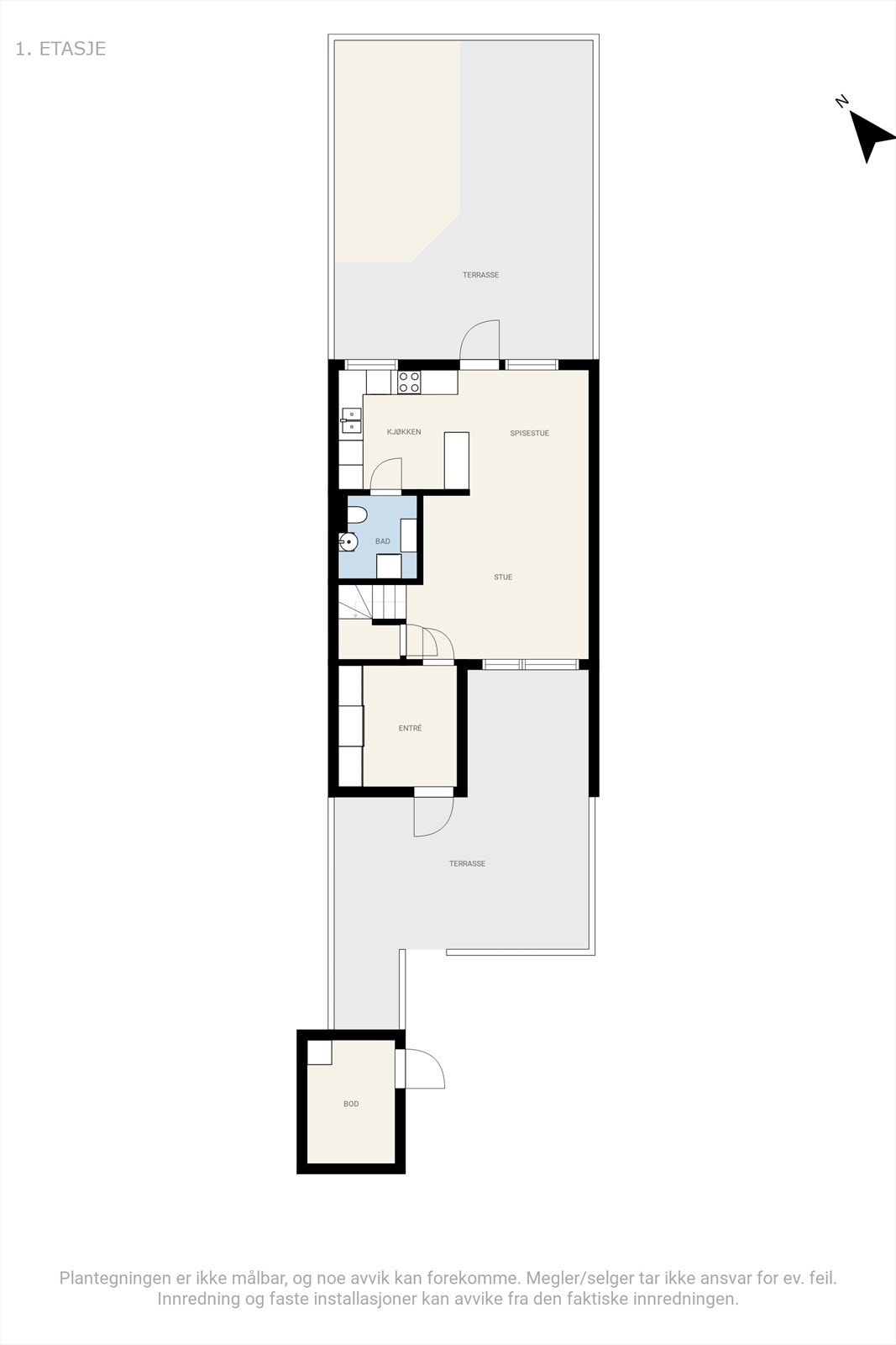 Plantegning 1. etasje Galleribilde