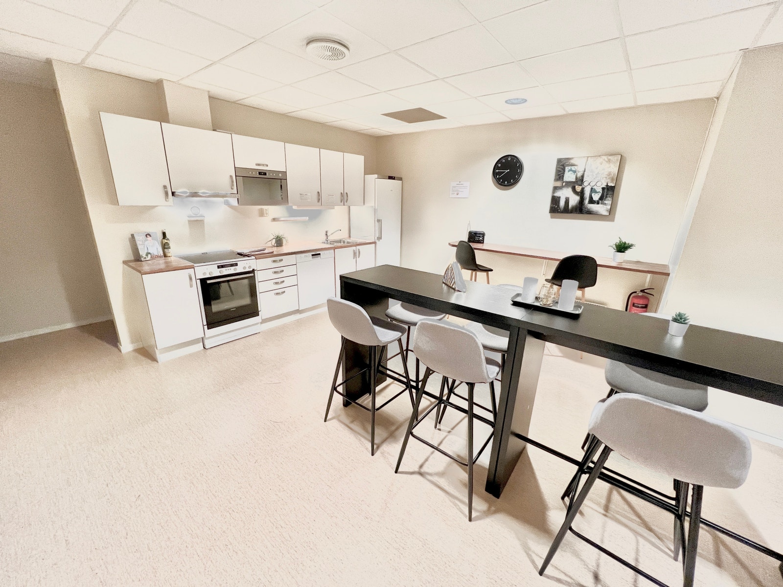 Kjøkken med alle hvitevarer og utstyr Galleribilde