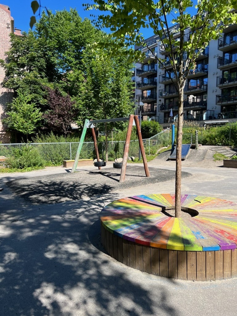 Lekeplass med skile, husker mm. Galleribilde