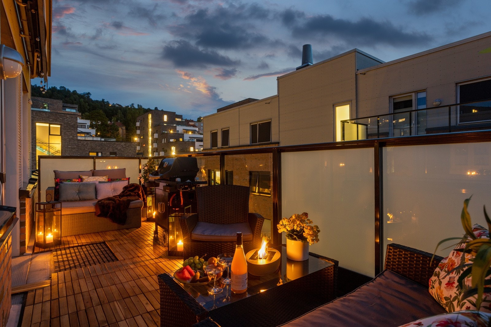 Balkong kveld Galleribilde