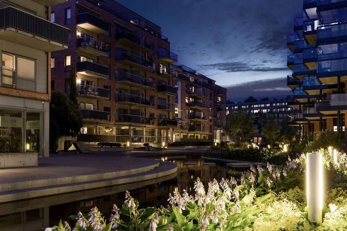 Kværnerbyen by night Galleribilde