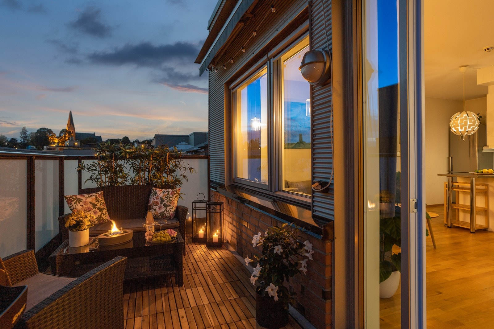 Utgang fra stuen til balkong Galleribilde