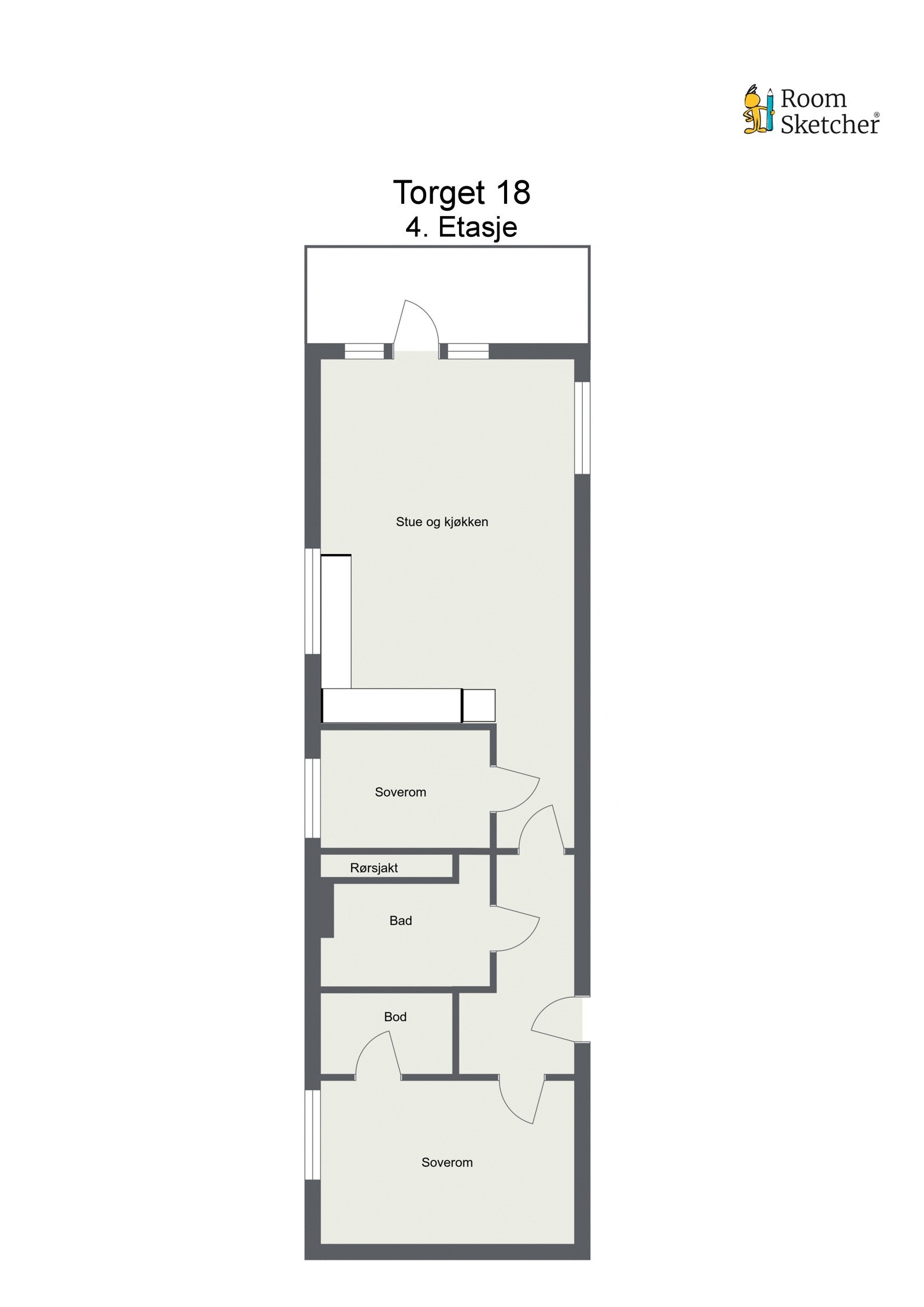 Plantegning 4. Etasje. Galleribilde