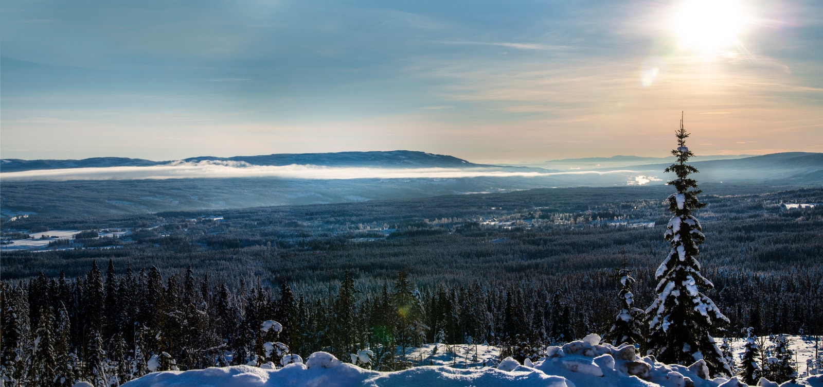 Omtrent tilsvarende utsikt fra aktuell tomt - selv om den ligger noe lavere i terrenget. Galleribilde