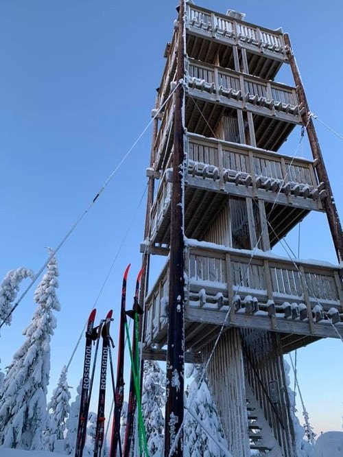 Hva med å ta en skitur til Lushaugtårnet (827 moh)? Man kan også ta en fottur dit når det ikke er snølagt terreng. Galleribilde