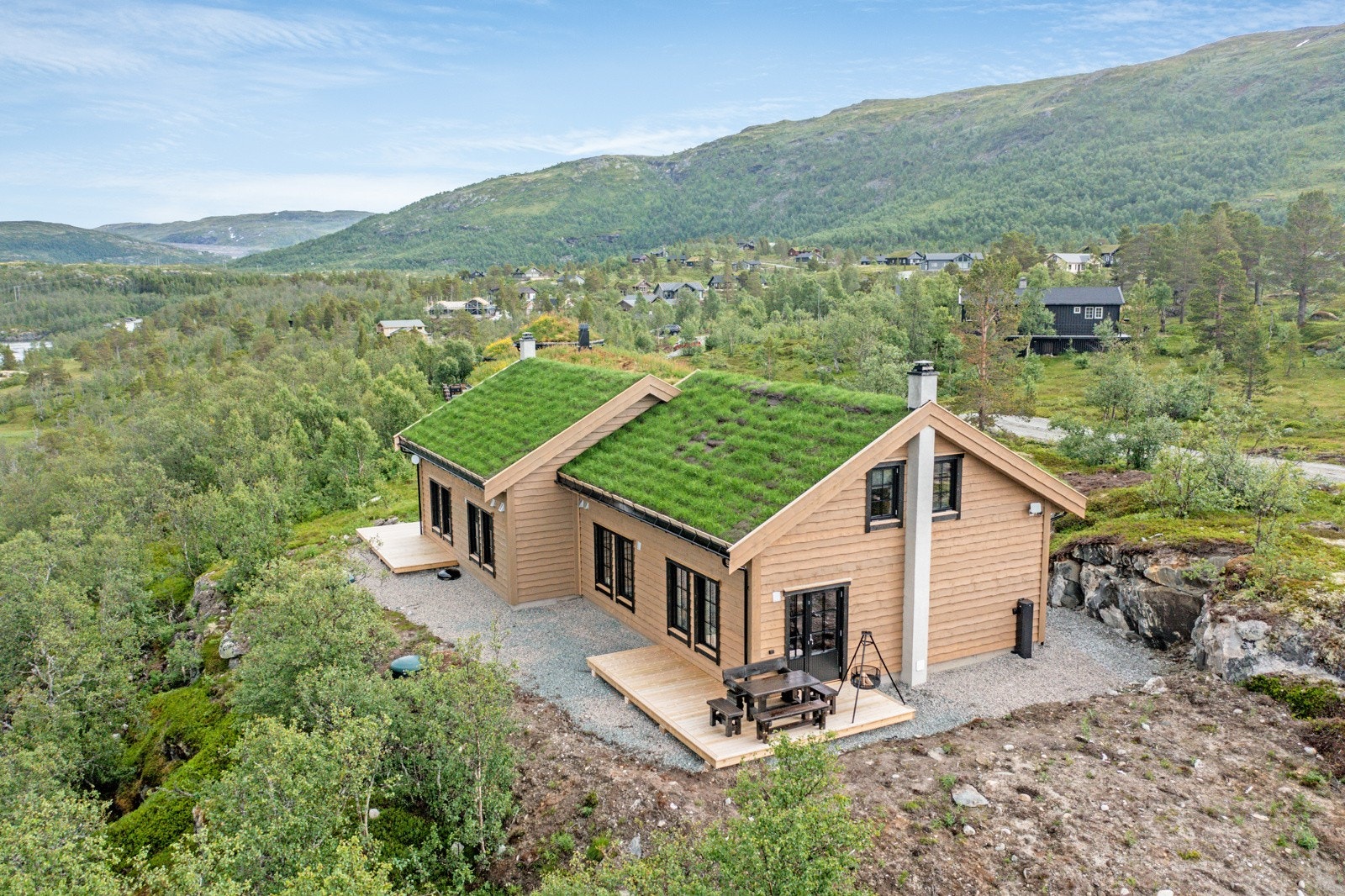 Strøken, nyere halvpart av tomannshytte ferdigstilt høst 2021. Galleribilde