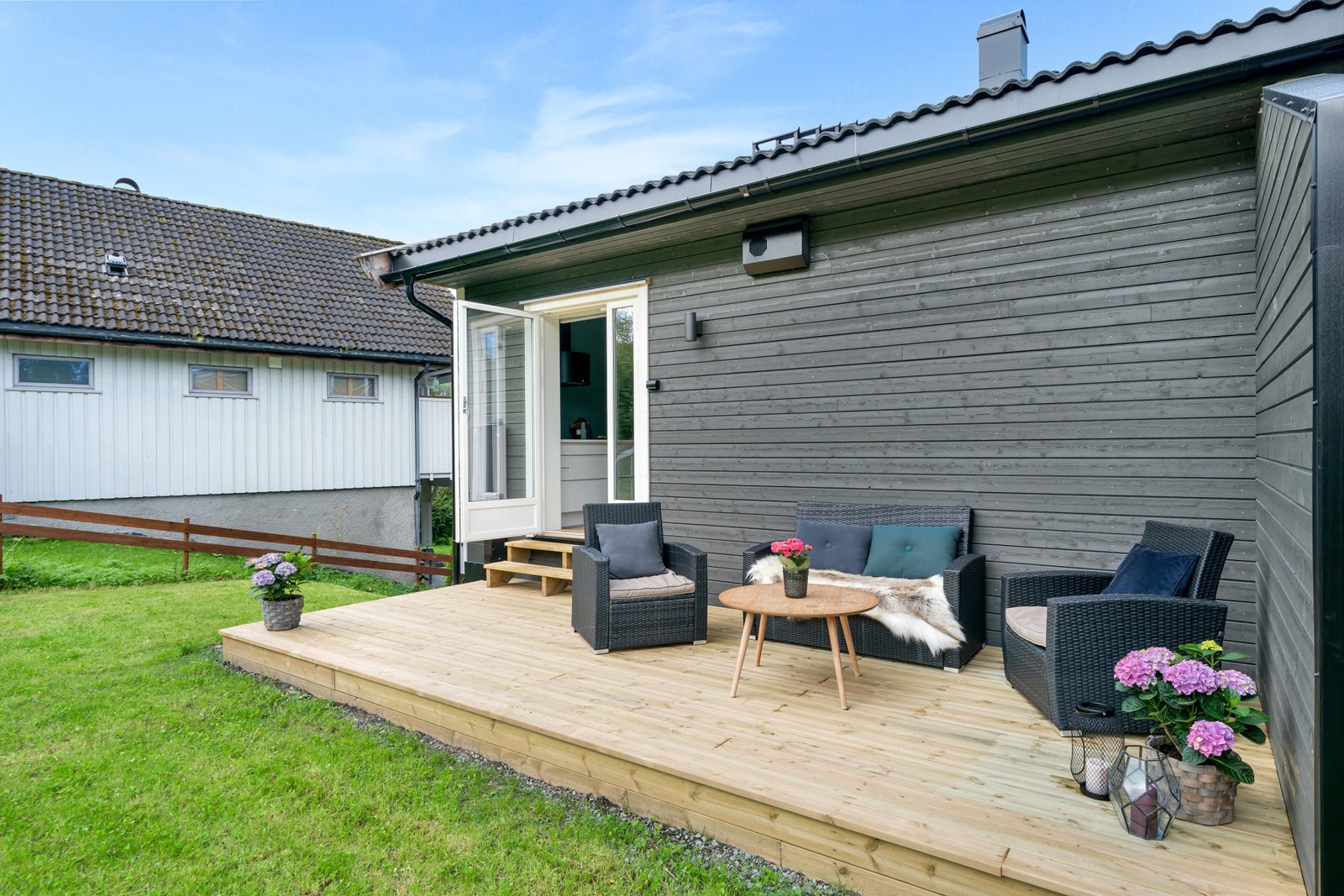 Her kan du nyte formiddagssolen. Galleribilde