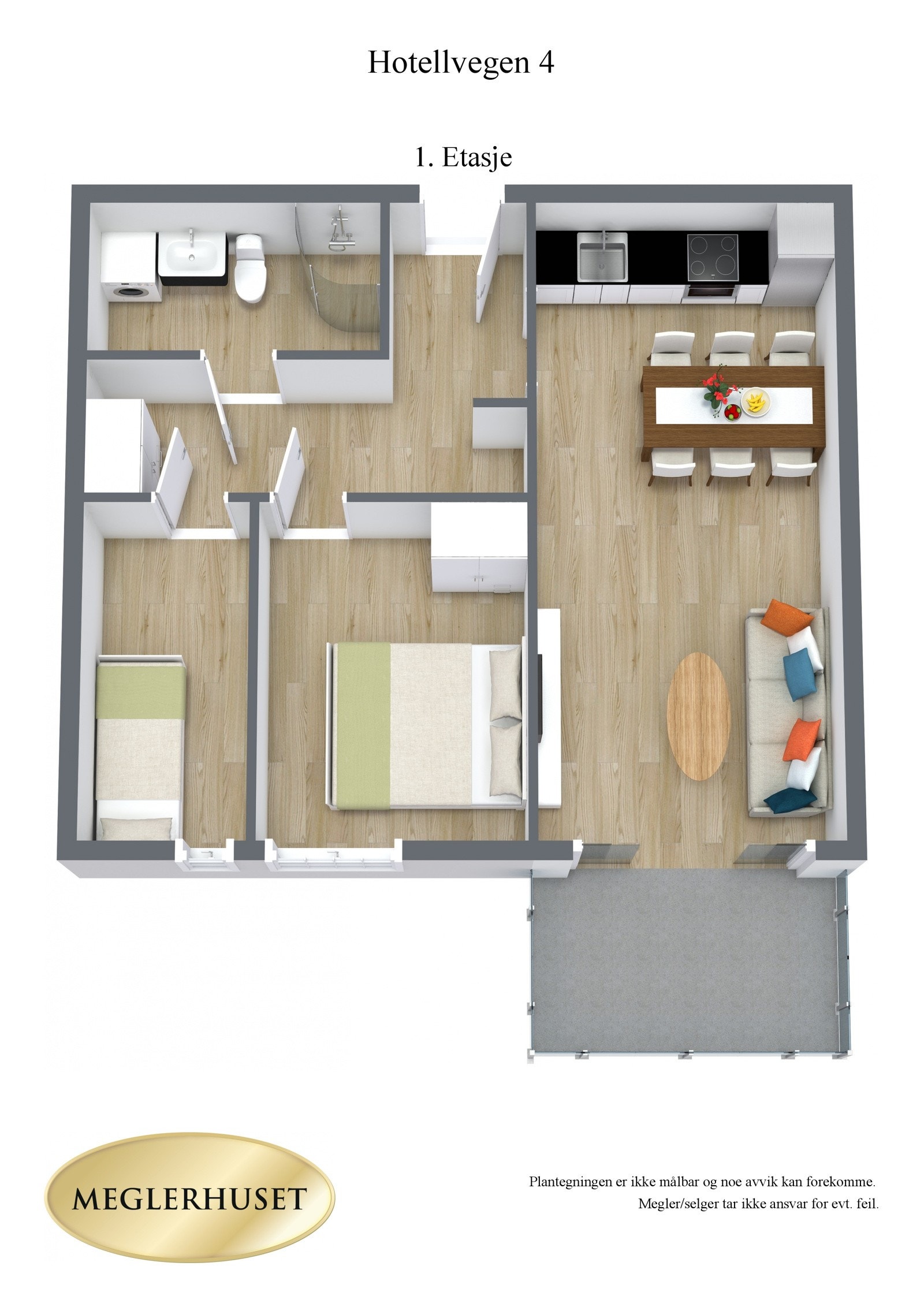 Plantegning 3D. Galleribilde