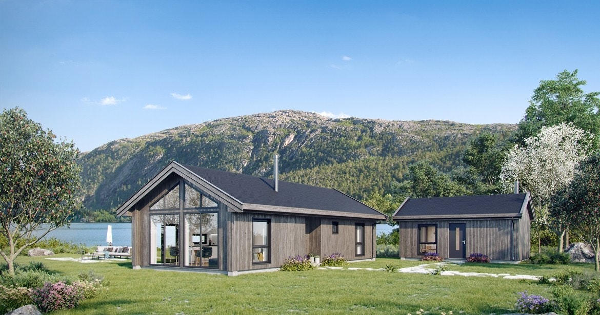 Flott oppgradert hytte med 3 soverom - Bad + ekstra WC. (Illustrasjon) Galleribilde