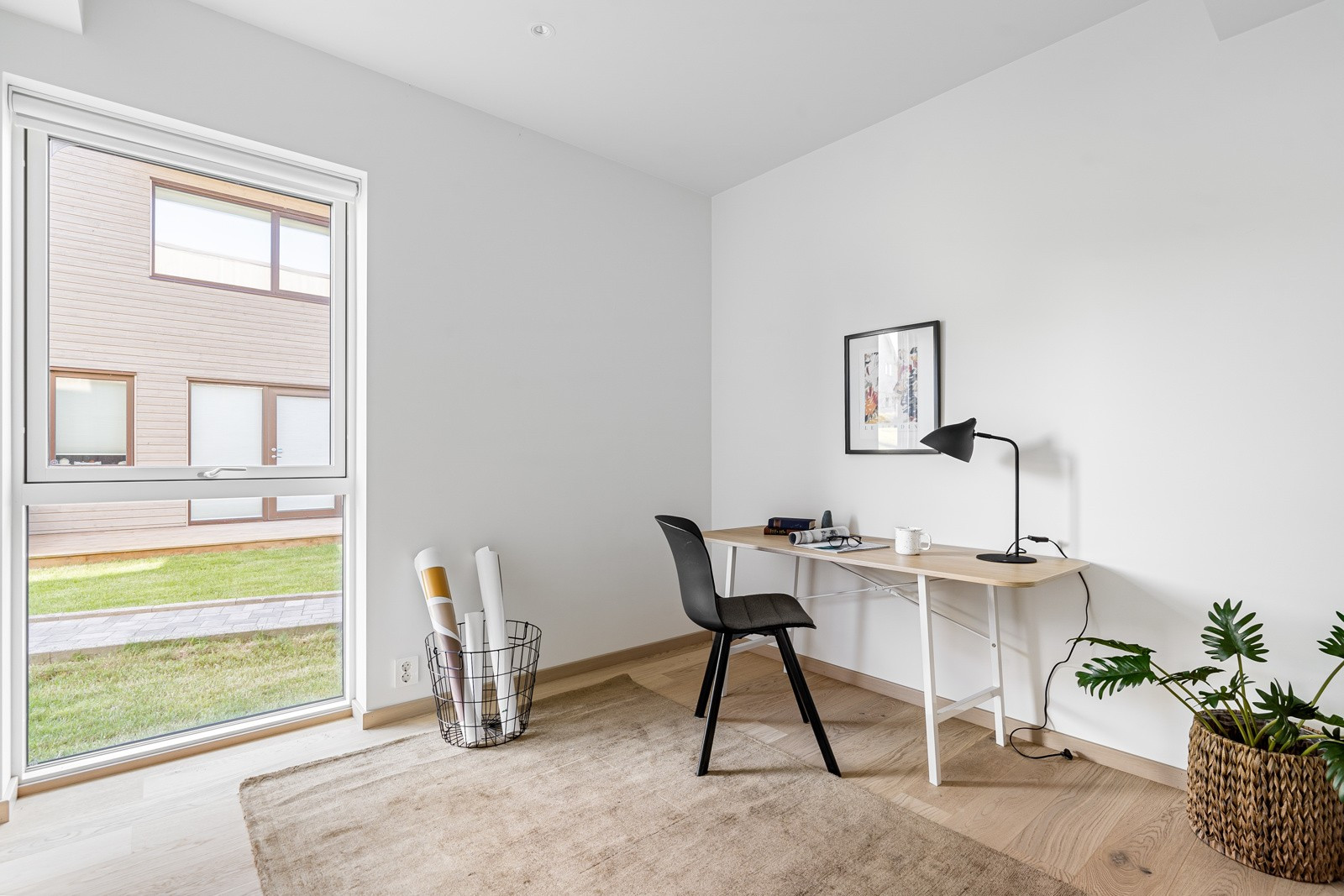 Soverom 4 er i dag innredet som kontor.