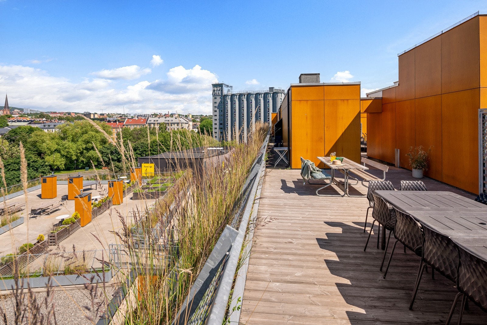 Detaljbilde fra takterrassene Galleribilde