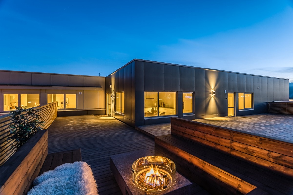Fantastisk takterrasse med utrolig gode solforhold Galleribilde