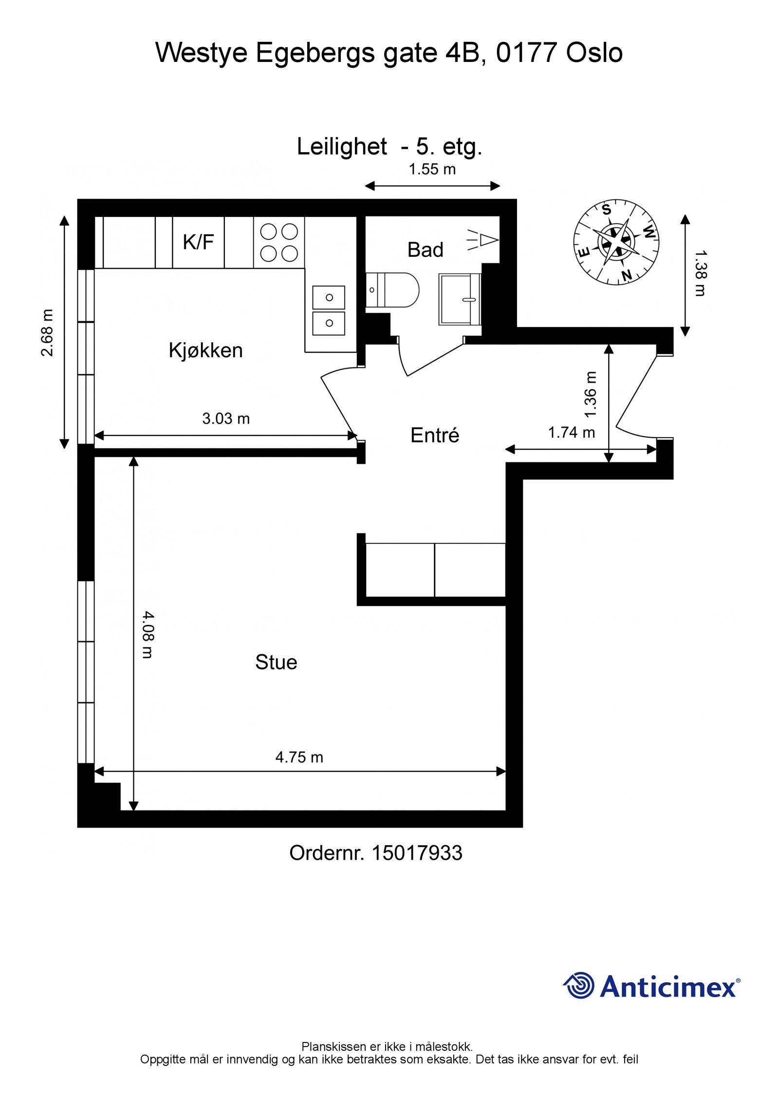 Dagens planløsning, til orientering Galleribilde