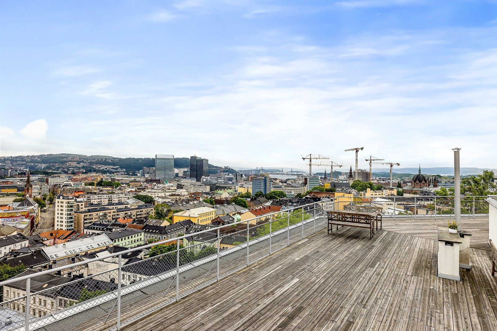 En takterrasse av de sjeldne Galleribilde
