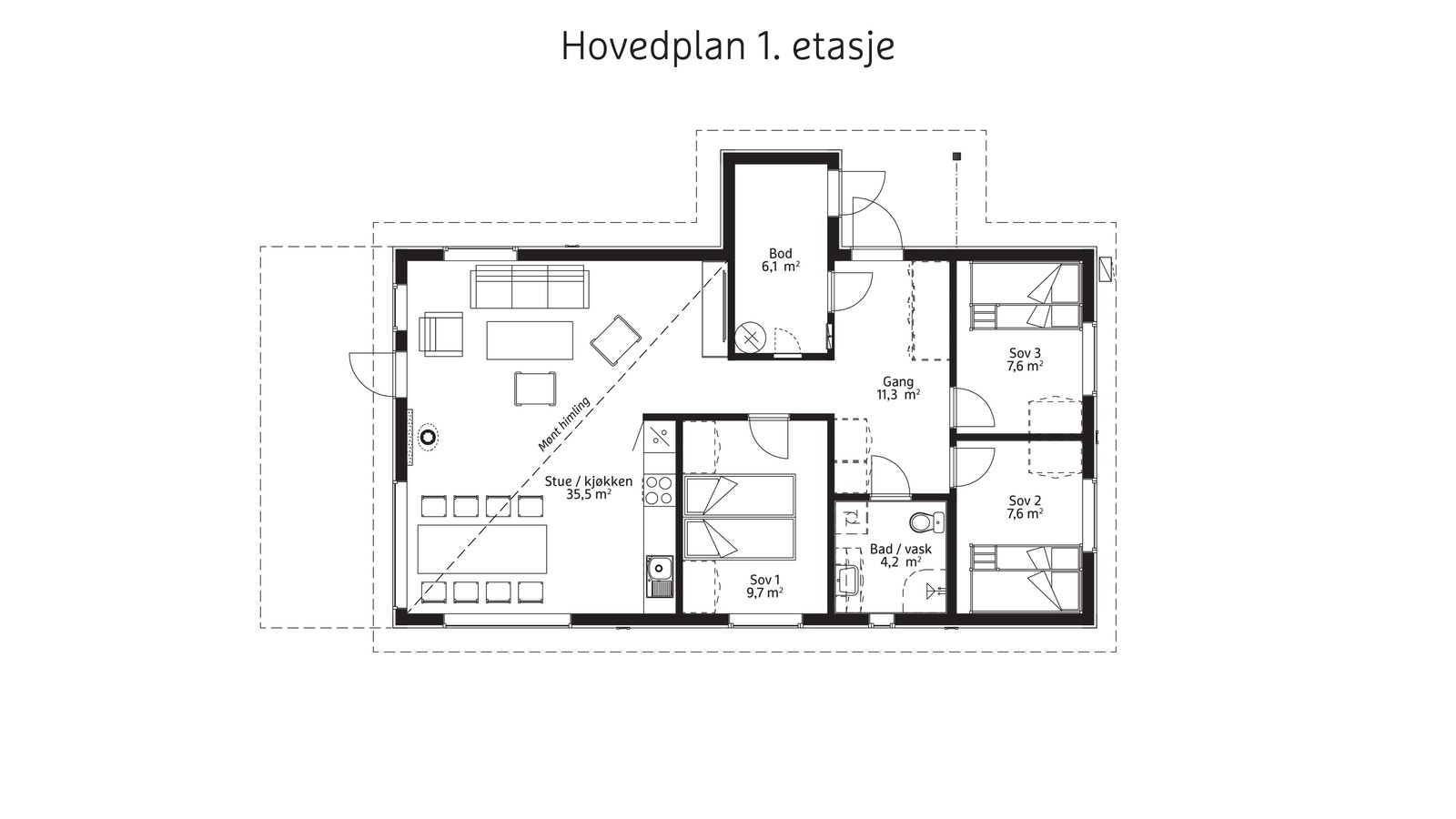 Hovedplantegning Lynghø Galleribilde