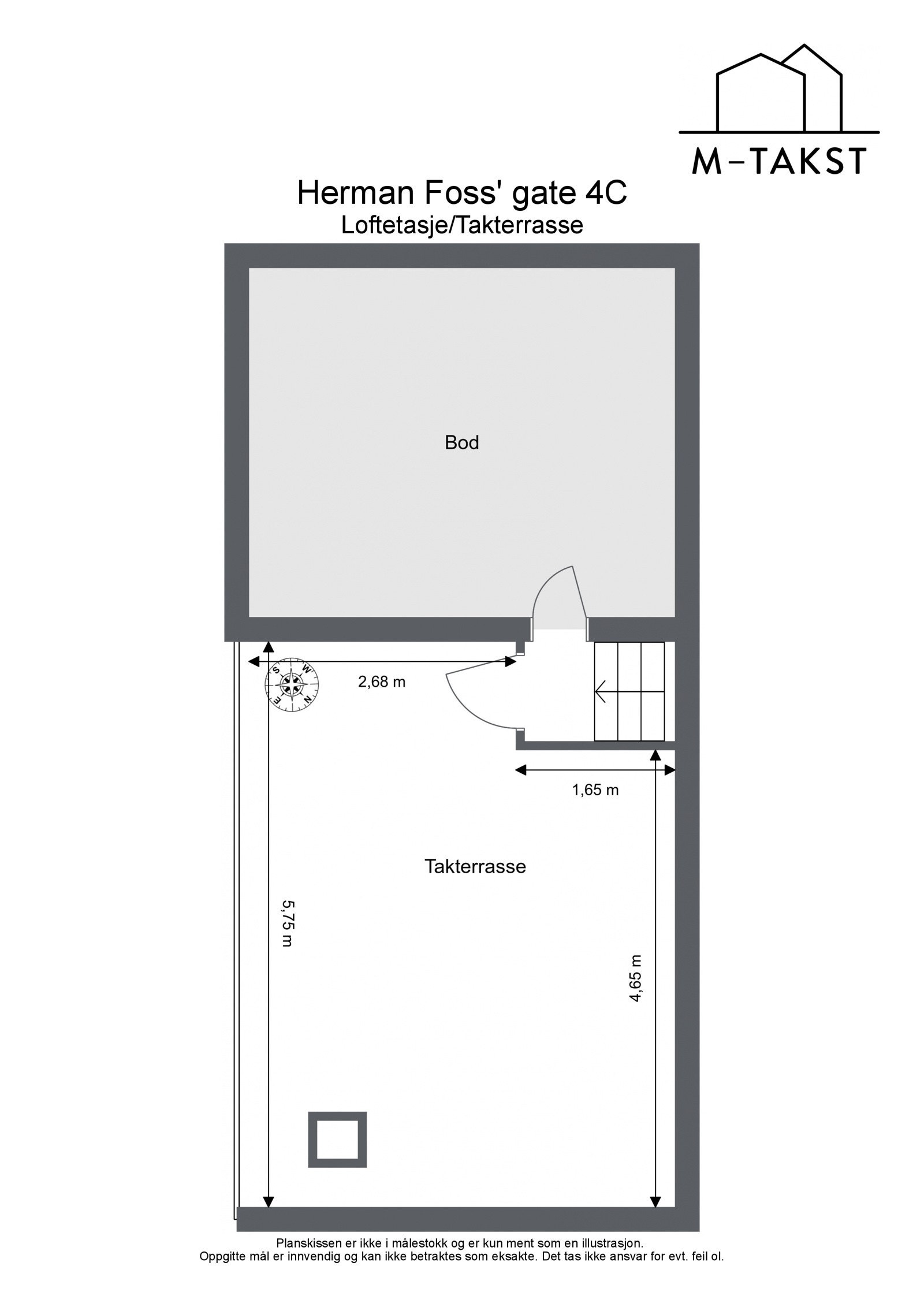 Plantegning - Takterrasse Galleribilde