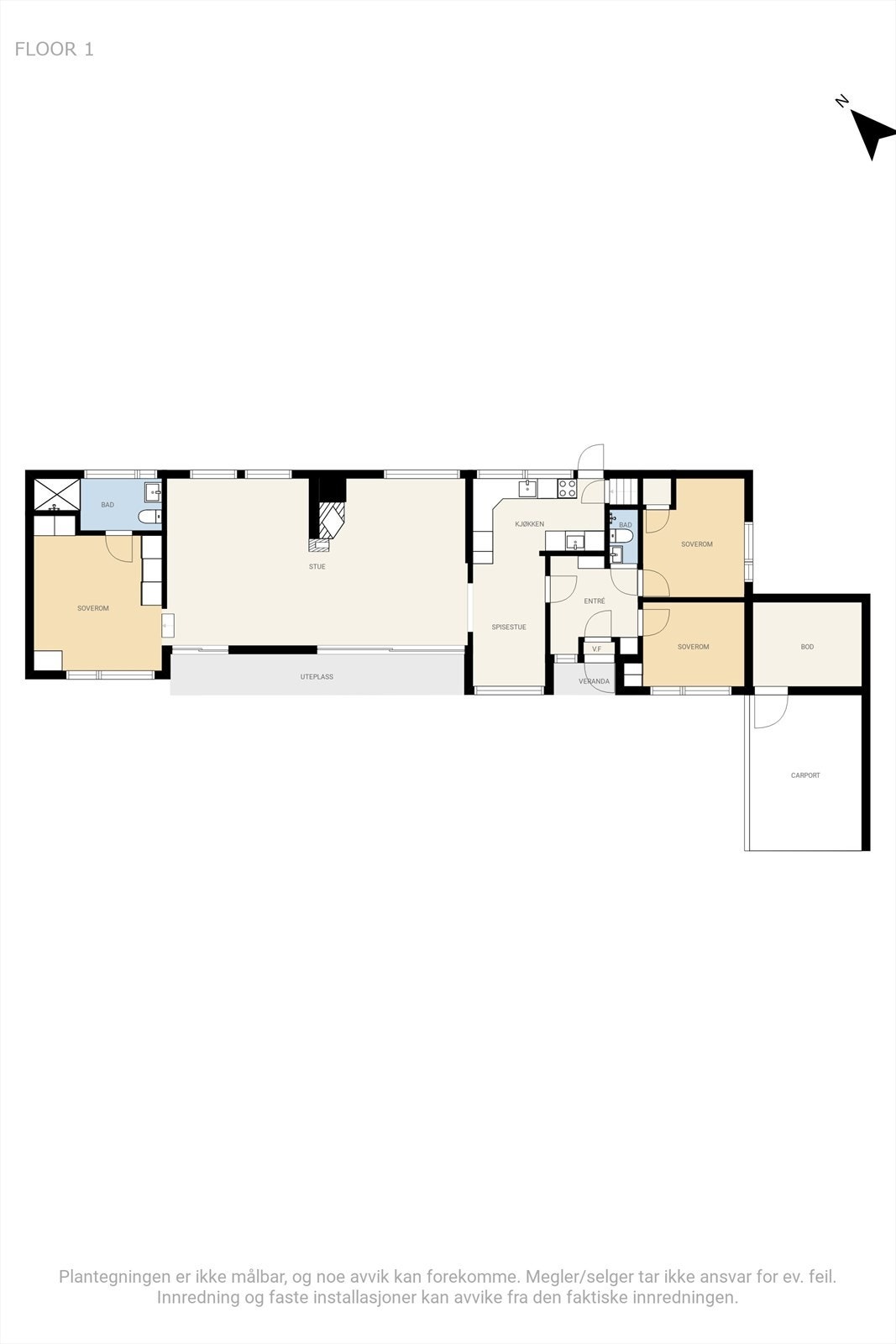 Plantegning 1. etasje. Galleribilde