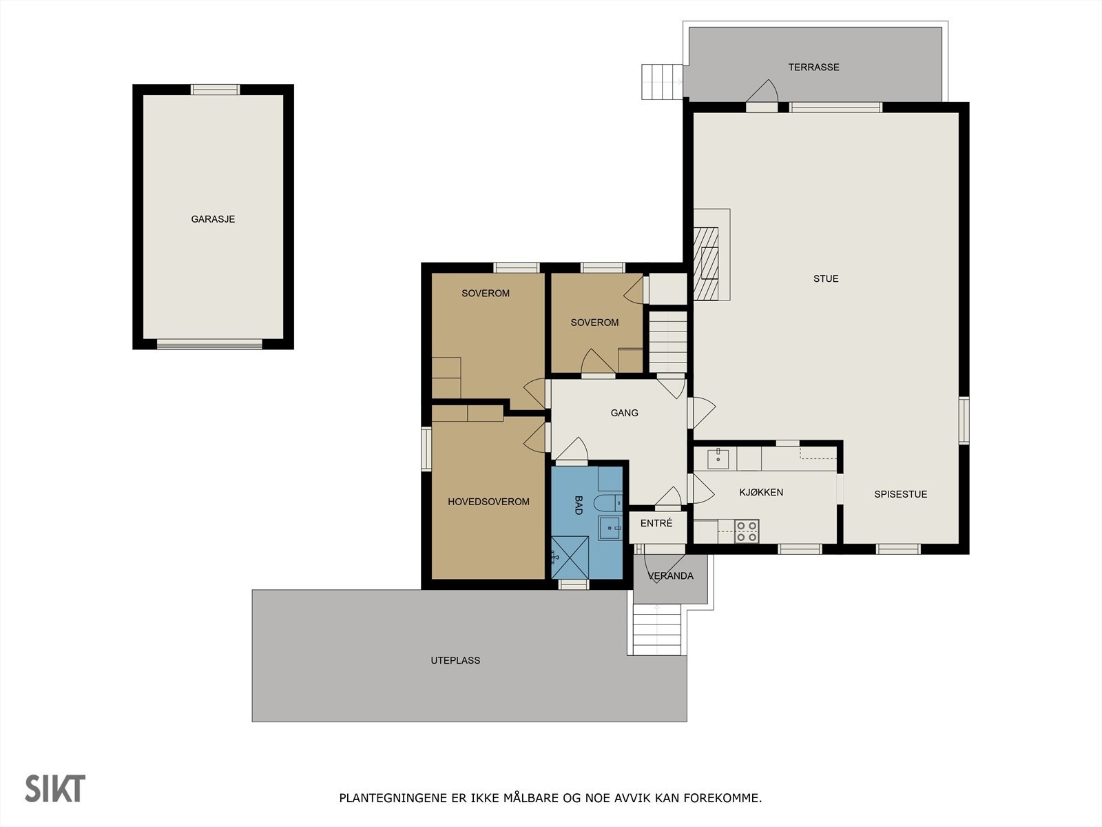 Plantegning 1. etasje Galleribilde