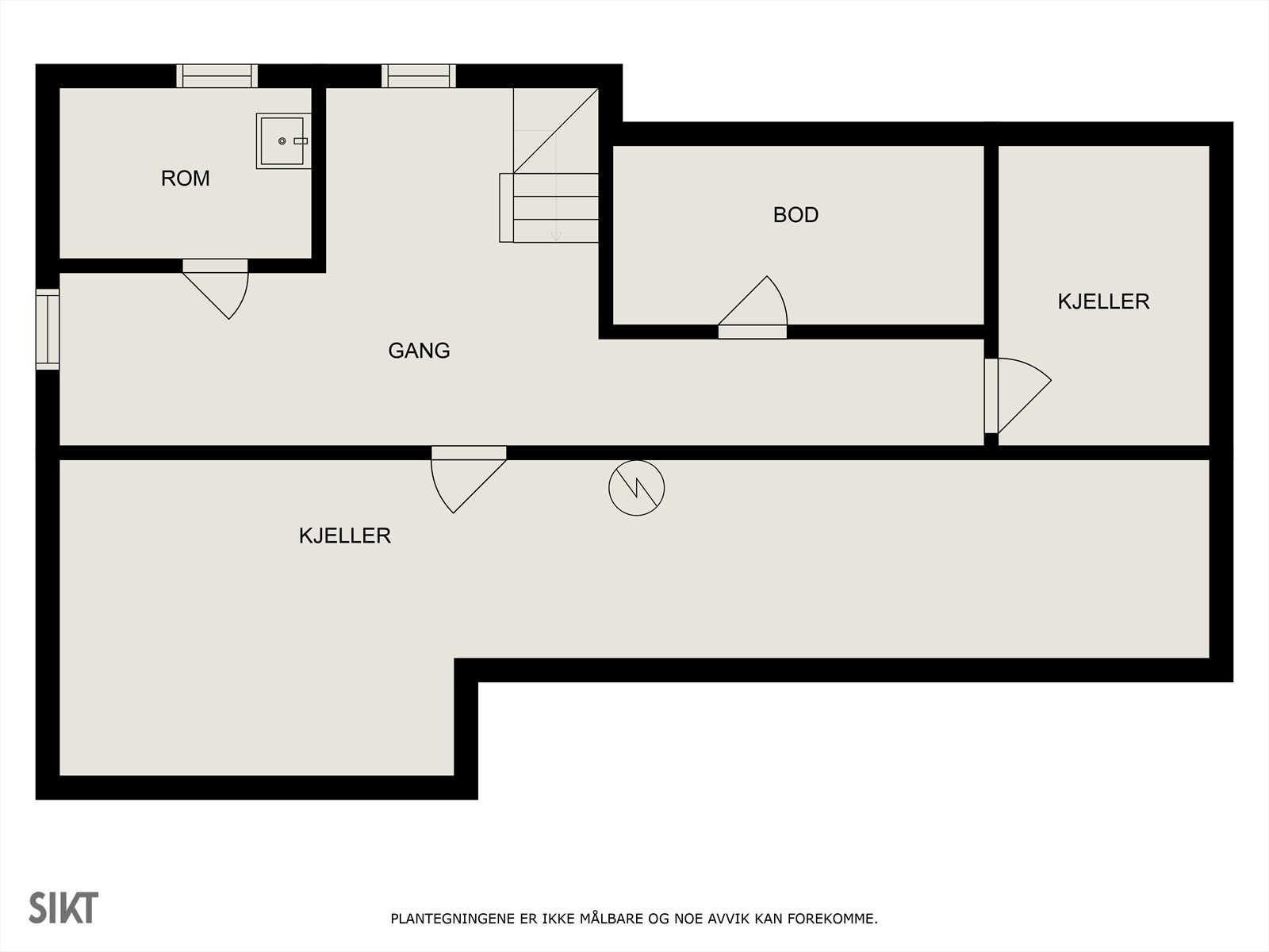 Plantegning kjeller Galleribilde