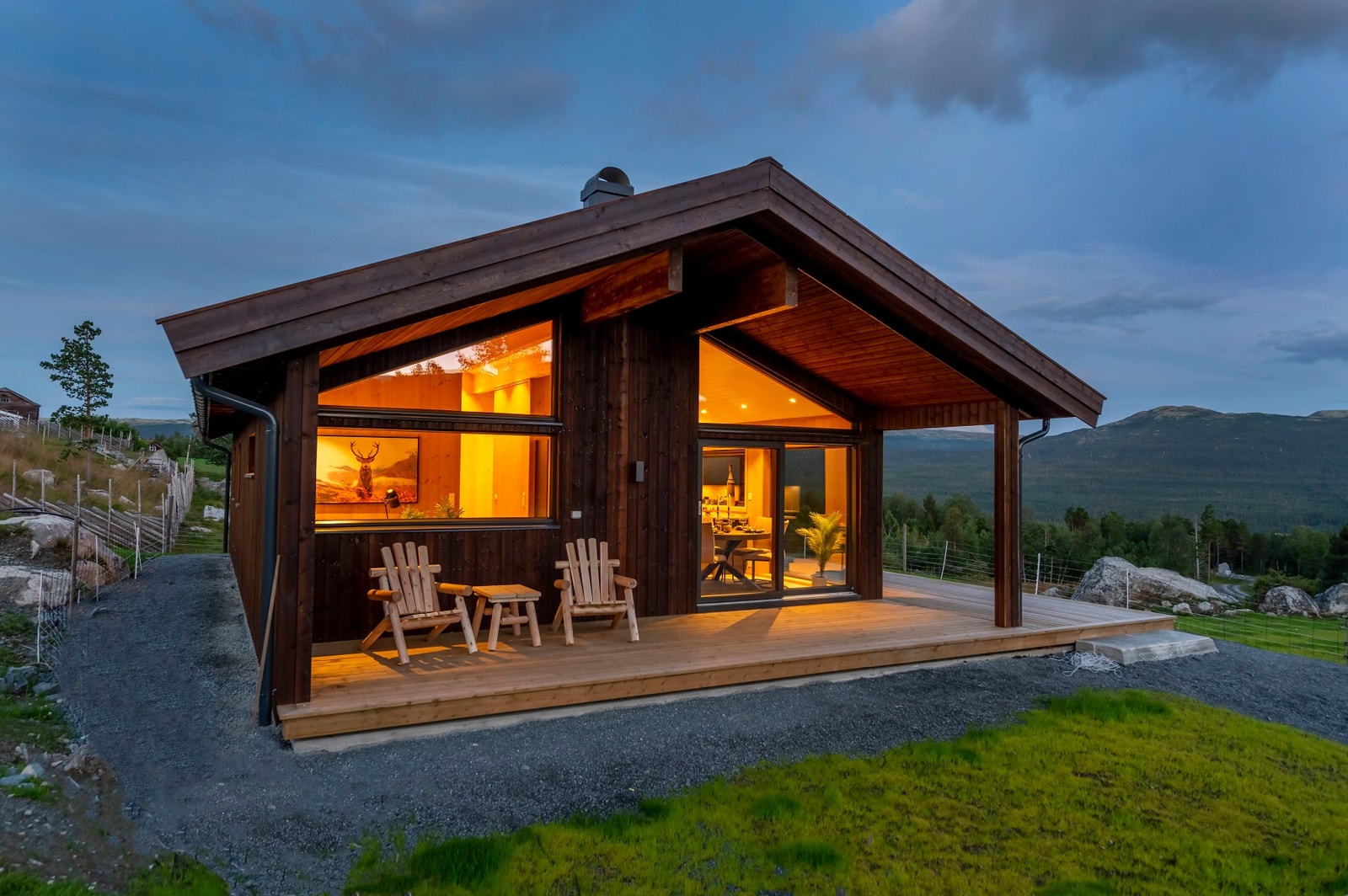 Hytten er nyoppført. Galleribilde