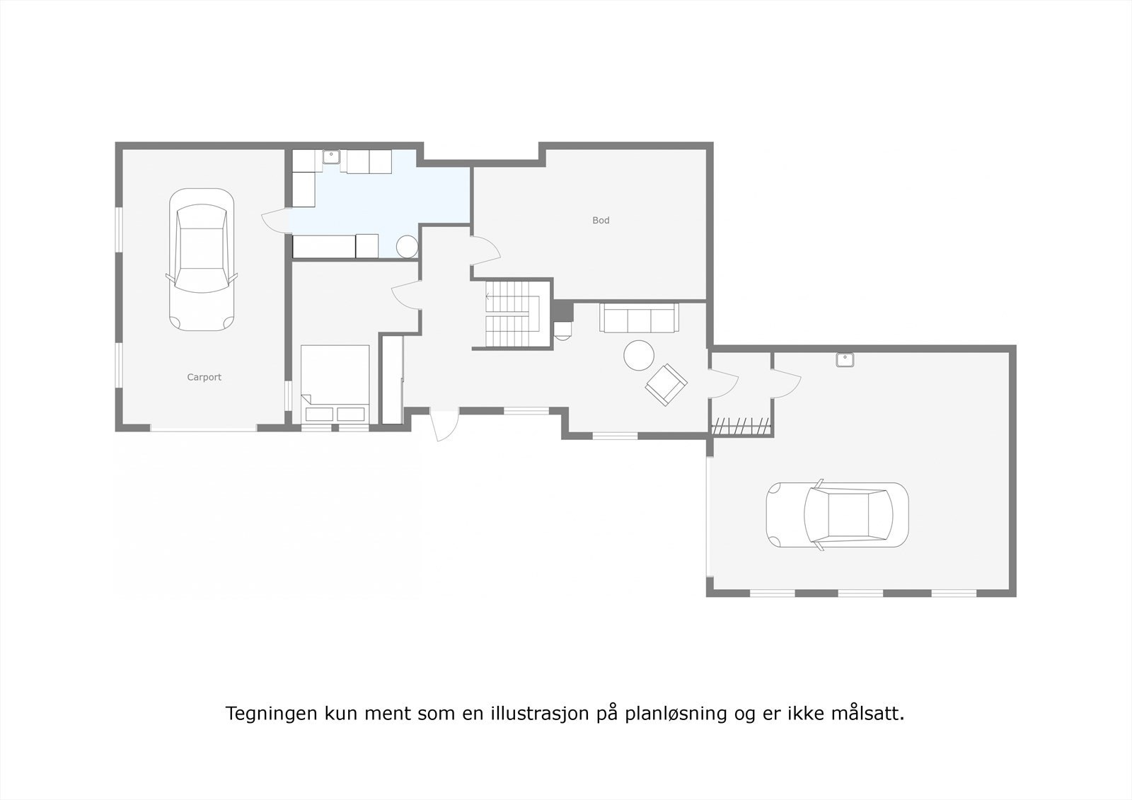 Plantegning underetasje. Galleribilde