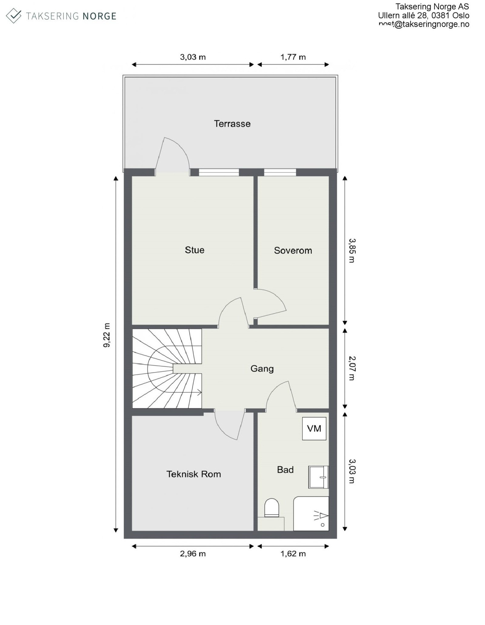 Underetasje består av bad, gang, stue, soverom og teknisk rom/bod. Galleribilde
