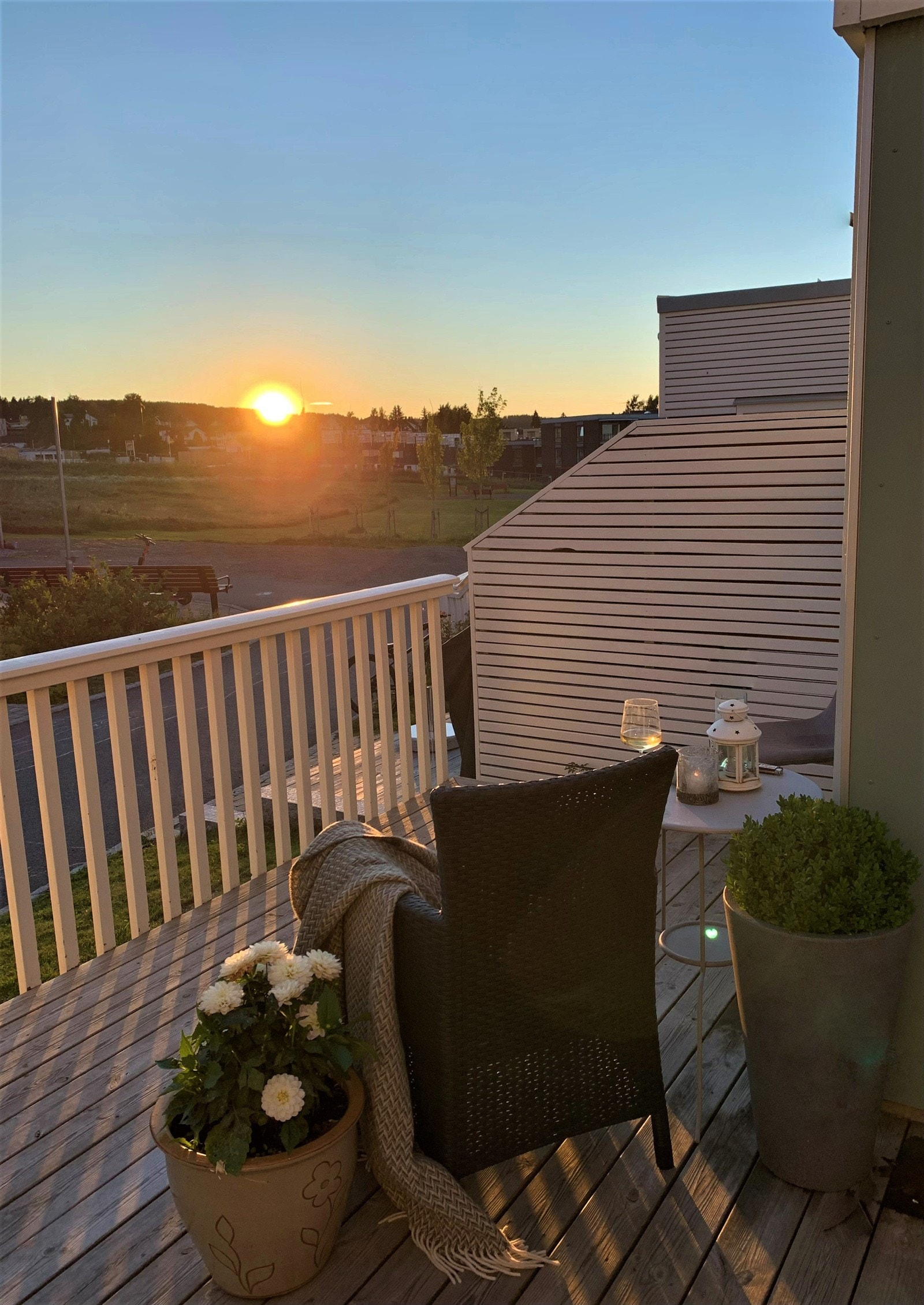 Bilde av balkongen ved inngangspartiet. Galleribilde