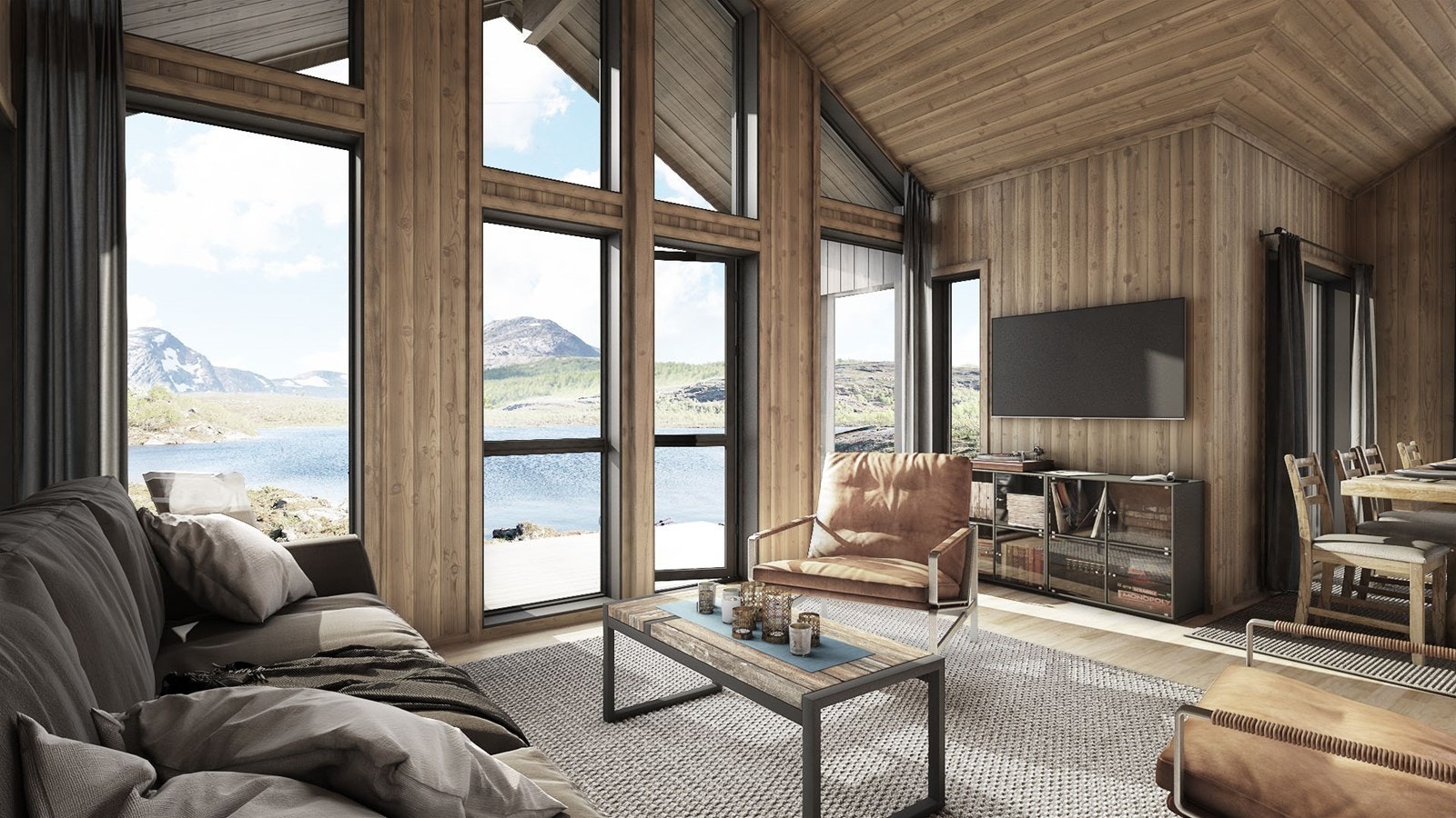 Alle rom levere med behandlet panel. Galleribilde