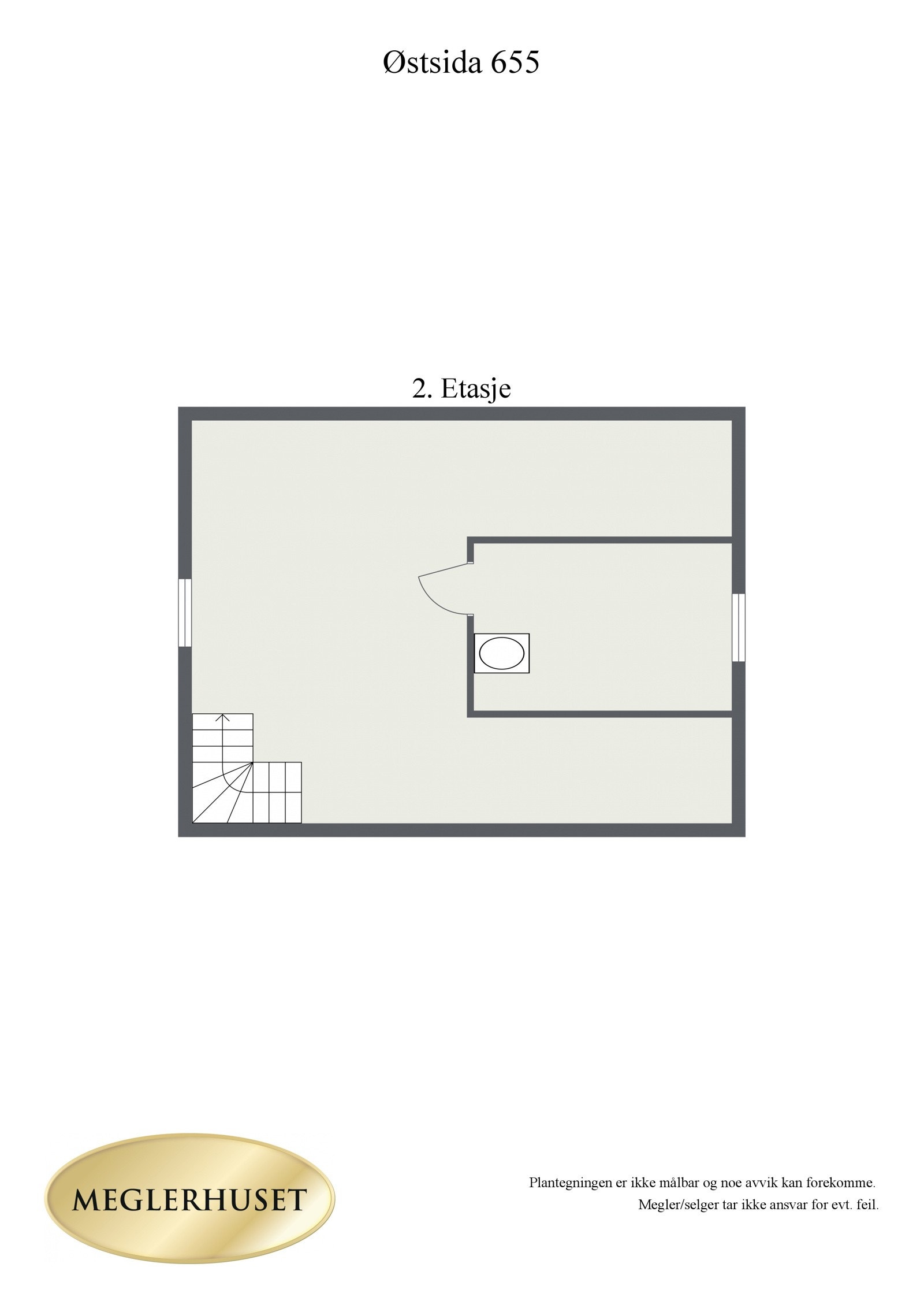 Plantegning 2.etasje 2D Østsida 655. Galleribilde