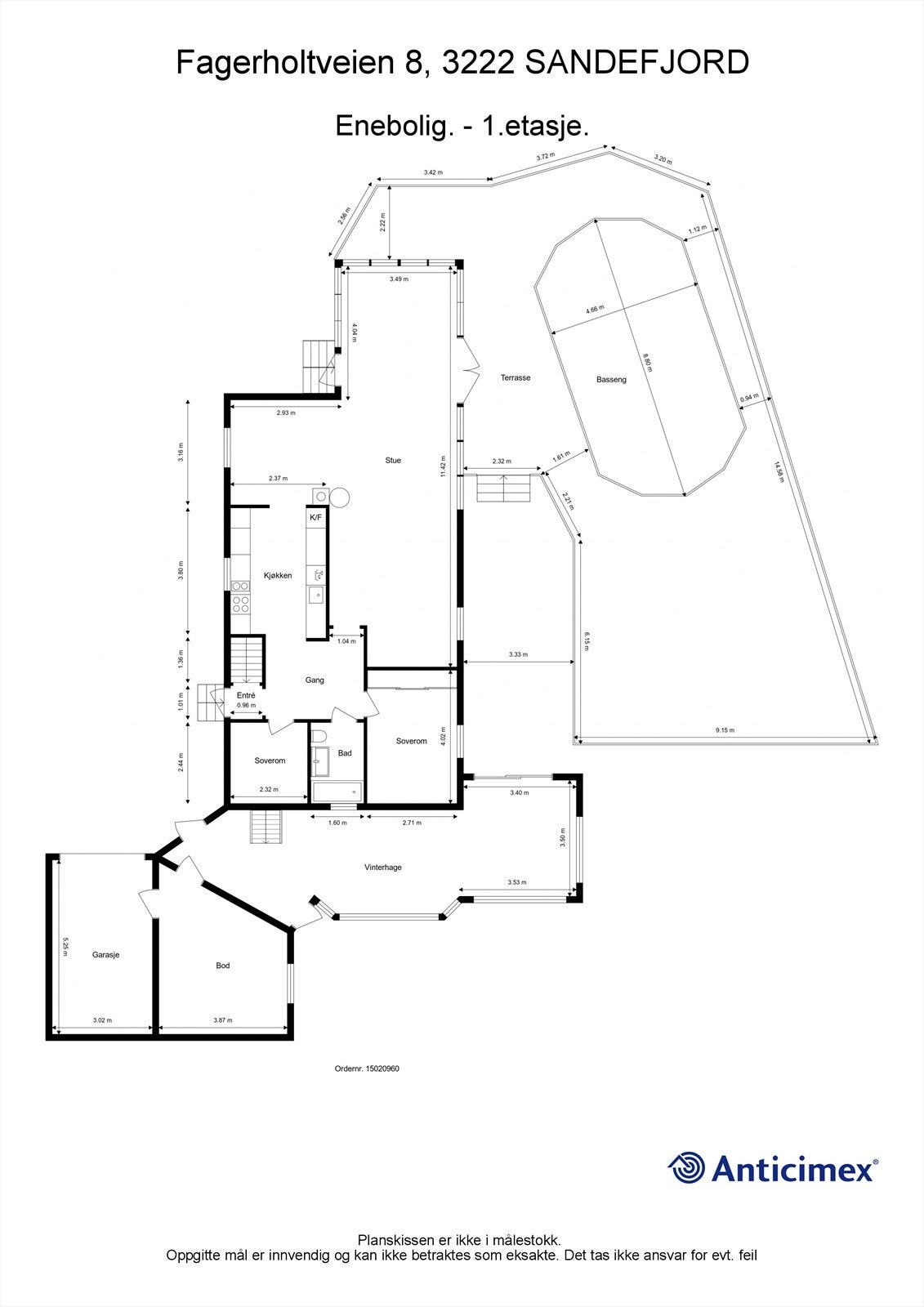 Plantegning 1. etasje Galleribilde