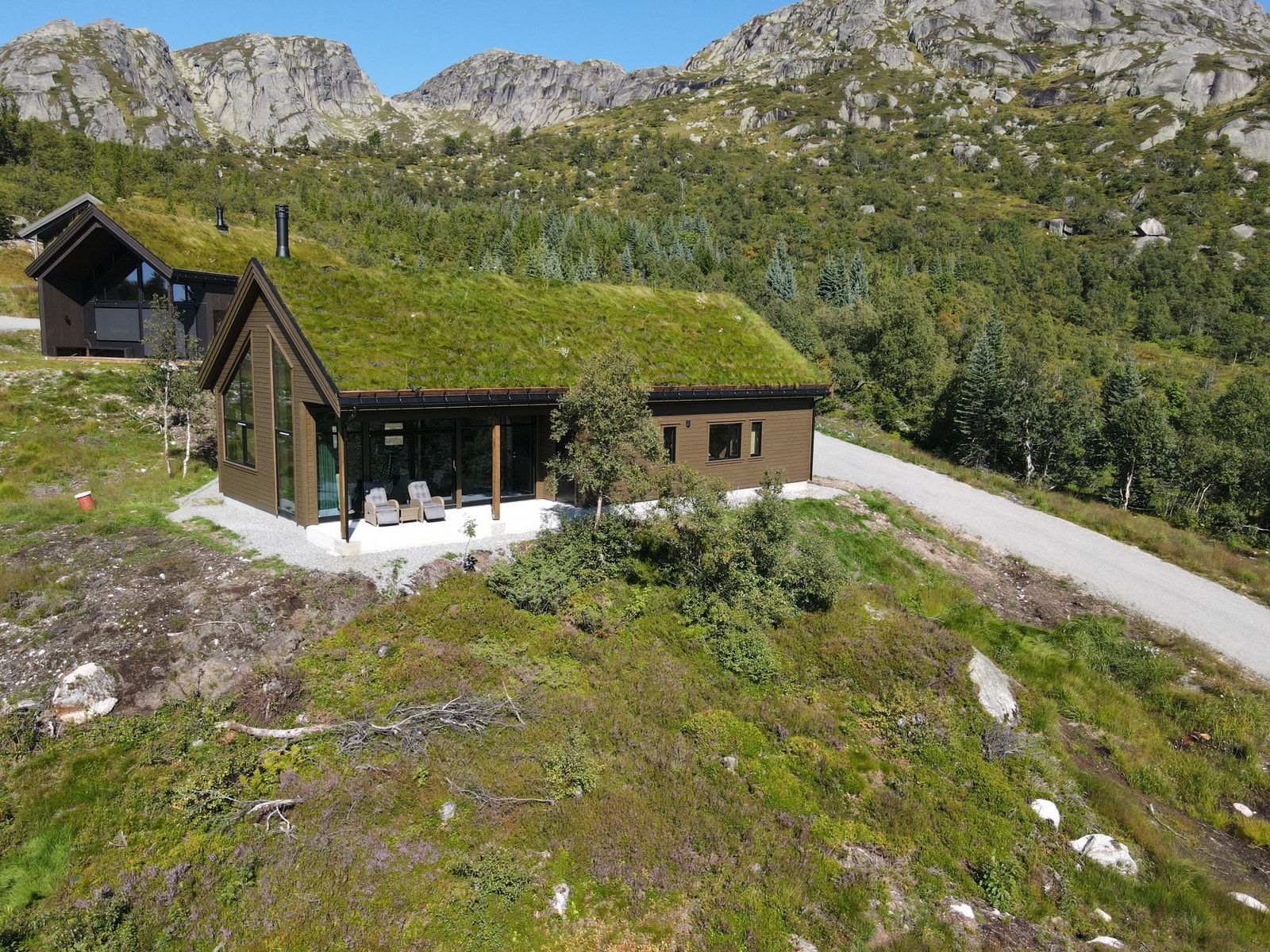 Hytta på bilde er av hyttetypen Jagoskvæv som skal bygges på tomt 43 Galleribilde