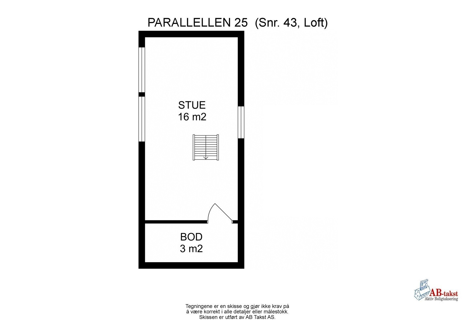 Planskisse loft Galleribilde