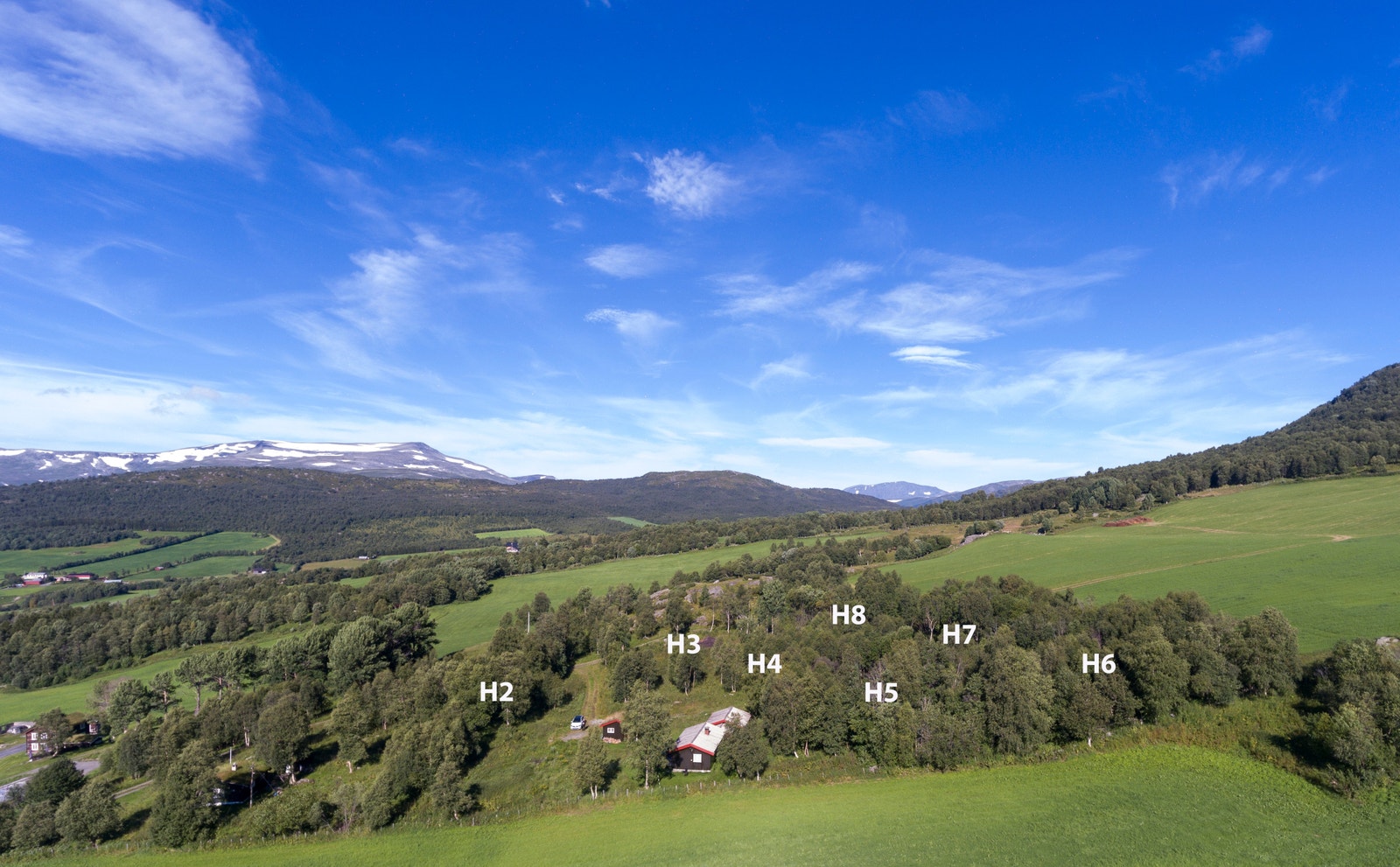 Skiløypa passerer rett ovenfor hytteområdet Galleribilde