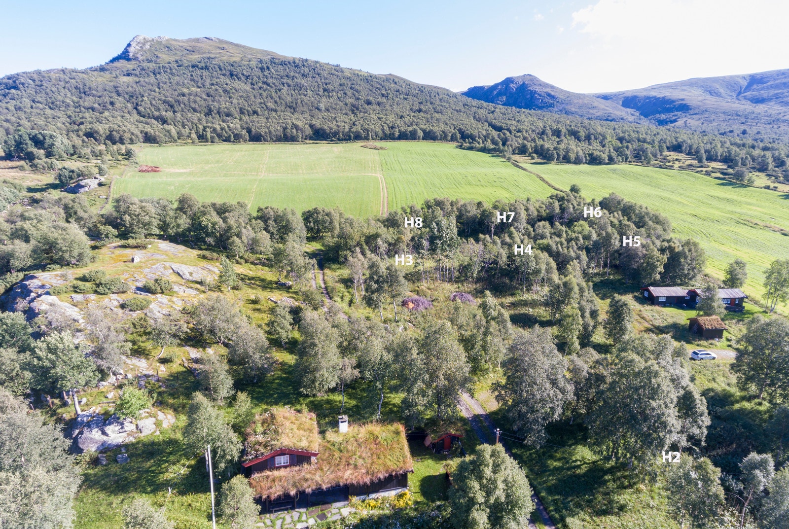 Tomtene er fra 649 kvm. til 759 kvm. store Galleribilde