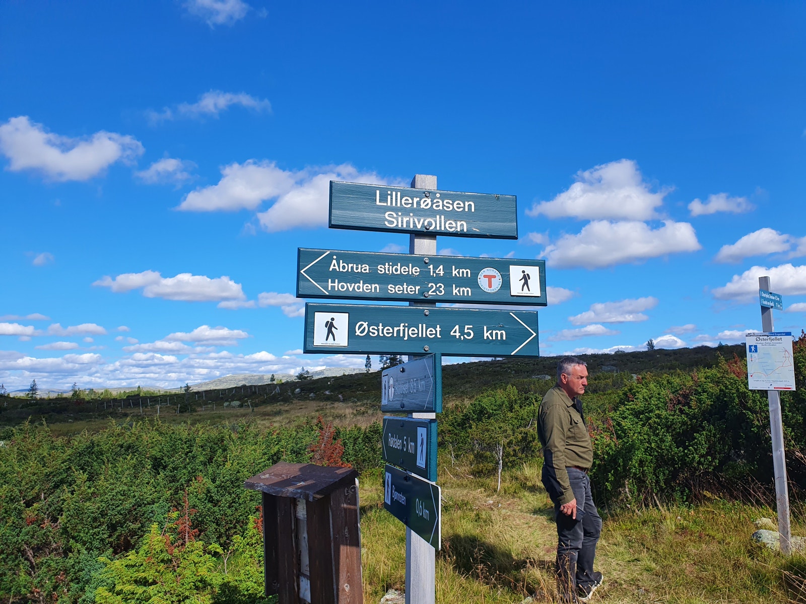 Det er uendelig med godt merkede turstier, rett utenfor hyttedøra. Galleribilde
