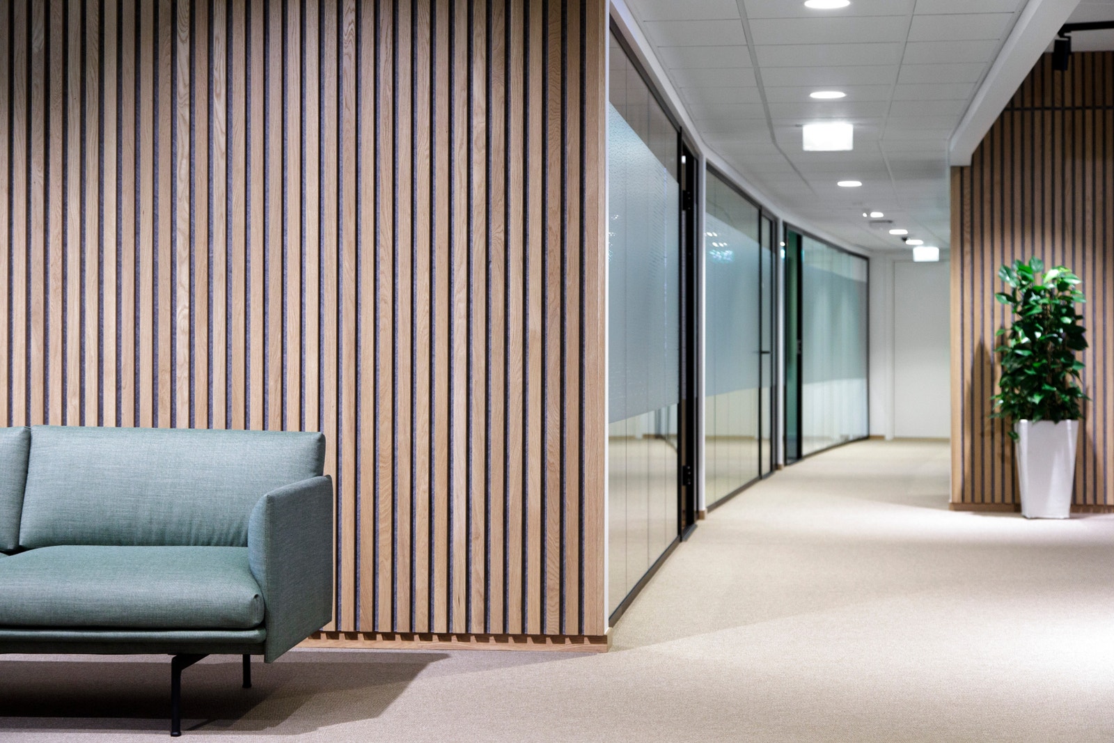 Referansebilder fra et tilsvarende kontorareal i eiendommen. Galleribilde