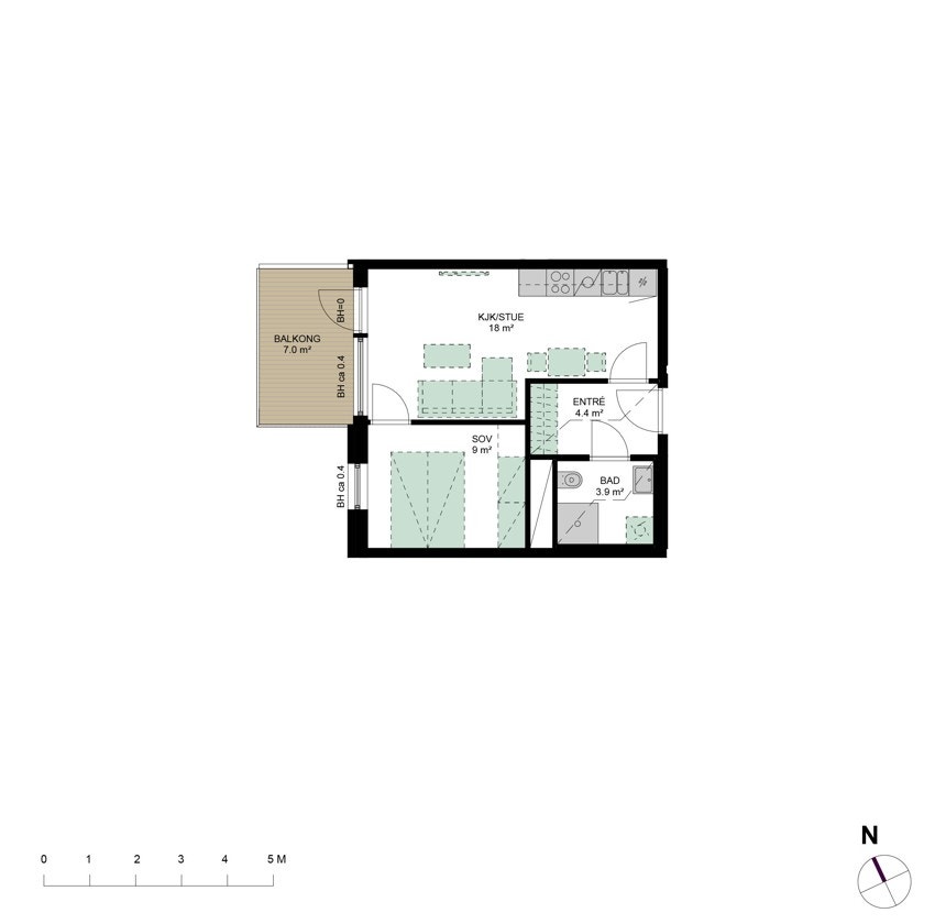 Plantegning for leilighet 3052 Galleribilde