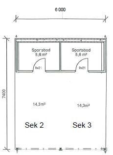 Planteikning av cartort og utvendig bod, snr. 2. Galleribilde