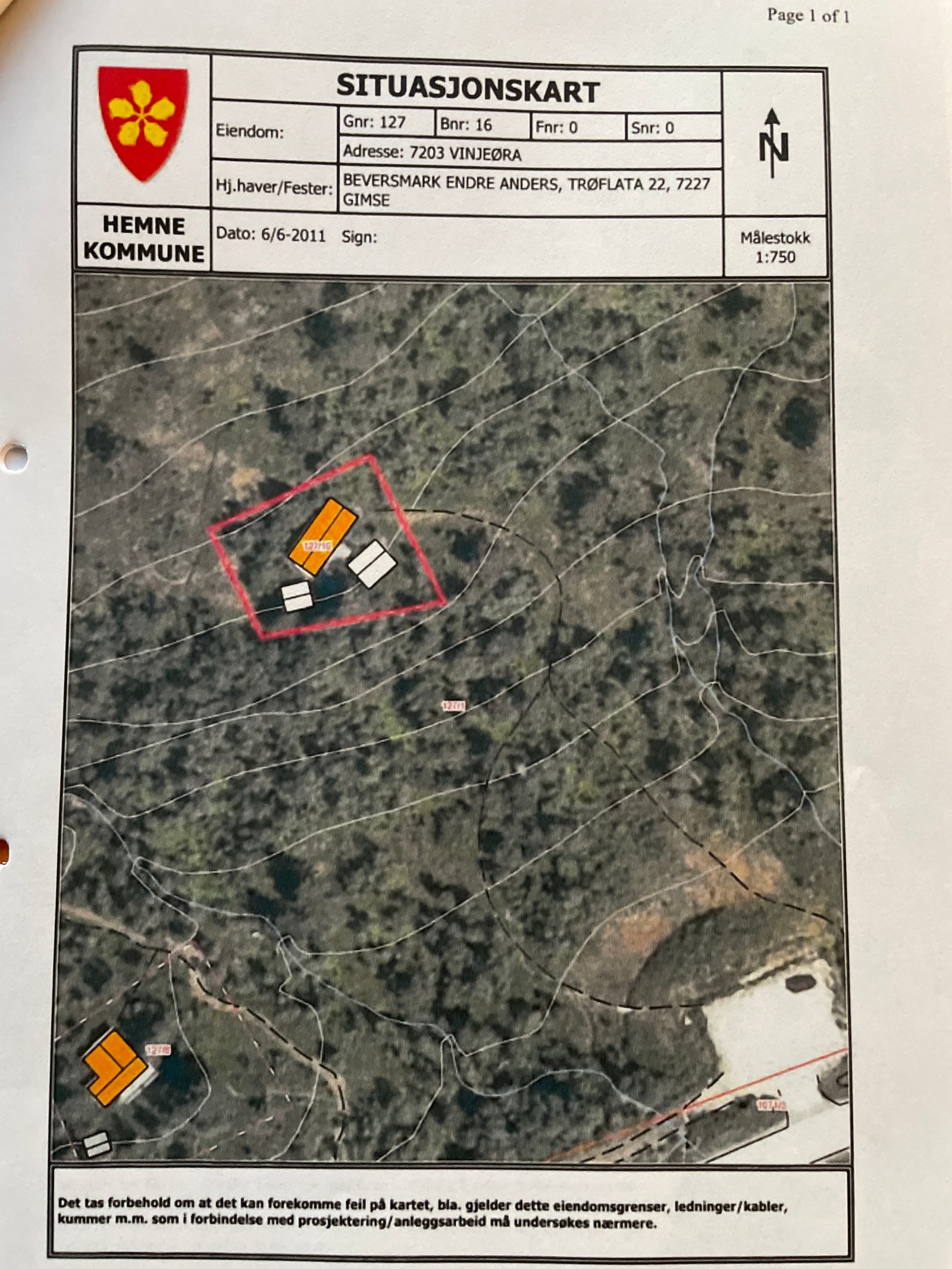 Kartutsnitt Galleribilde